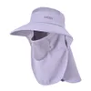 8458 printemps / été grand châle châle de protection solaire chapeau de mode face couverture du pêcheur avec un trou de la protection du trou de la protection