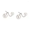 Boucles d'oreilles Stud Luxury Pearl 925 Ornements de bijoux en argent sterling