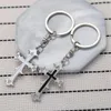 Keychains Lanyards Vintage Cross Keychain Christian Religious Beliefs Keyring for Women Men Car Key Chains Backpack Pendant Jewelry Memorial Gifts