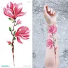 Trasferimento tatuaggio tatuaggi temporanei tatuaggi impermeabili di tatuaggi temporanei fiore di fiore di loto maniche da tatuaggio da donna maniche a braccio da polso tatuaggio finta ragazza 240427