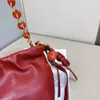 Torba projektantka mody damskie pojedyncze ramię torebka crossbody francuska oryginalna skóra sznurka mini wiadro torba ręczna luksusowa łańcuch pod pachami