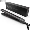 Kipozi Professional Hair Flat Iron 2 in 1 Curler調整可能な温度高速暖房ストレートナーストレート240418