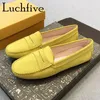 Casual Shoes 2024 Spring Genuine Leather Bow Knot Loafers Women Slip On Round Toe Flats Brand Walking Driving