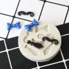 Moules Moustache Tie Bows Silicone Cake Decor Moules DIY Chocolate Cupcake Biscuits Desserts Fondant Moule Cake Decorating Baking Tool