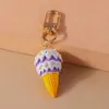 Keychains Lonyards mignon boisson Summer Ice Cream Charms Keychain pour la voiture Key Key Souvenir Gifts For Women Men Sac à main Pendants Keyrings ACCESSOIRES DIY