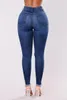 Jeans féminins 2024 femmes est stretch skinny trou de trou de dénimn femelle mince pantalon crayon de taille haute