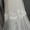 Bijoux de cheveux de mariage Vele de mariage avec des paillettes brillantes en dentelle 2 niveaux 3 mètres de long Veil de mariée avec peigne Real Photos Veil Accessoires de mariage