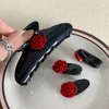 Clamps YHJ Retro Rose Flower Hair Claw Acetate Claw Clip Shark Clip Crab Hair Clip Valentines Day Gift Hair Accessories for Women Girl Y240425