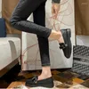 Casual Shoes Fiber Leather Flat Women's British Style Black Soft Work Low Heel Square Head Simple Office Lady Zapatos Para Mujer