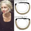 Chignon Snoilite Synthetic Fishbone Braids Twist Elastic Hair Headband With Adjustable Belt Woman Hair Style Braided Headband Hairpiece