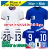 Usas Soccer Trikot 2024 2025 COPA America USWNT Kids Kit USMNT 24/25 Home Away Football Shirt Nationaler Uniform -Spieler Version Pulisic Balogun Smith Morgan