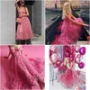 Tvådelt klänning 2023 kvinnor ny rosa kärlek hängspännande prinsessa kjol droppleverans kläder kläder set dhfdv