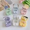 Contact Lens Accessories Candy Solid Color Case Plastic Glossy Box Portable Lenses Mate Mini Care Wholesale d240426