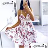 Basis Casual jurken Lzequella vrouwen y riem kanten holle boho jurk zomer bloemen werk achterloos mouwloos vestidos nz1532 drop dhsht