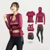 Women's Tracksuits Sports set sportswear womens gym spring running leisure quick drying five piece beginner fashion yoga set 240424