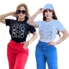 Designer Sequins T-shirt Blouses Women Casual Crew Neck Short Sleeve T-shirts Top Free Ship