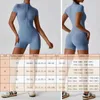 Actieve shirts aiithuug ritsjoga jumpsuits gym shorts workout bodycon sportpakken tennis short fitness bodysuits pilates passen compress