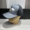 Designer baseballmössor för män och kvinnor, tiger broderi casquette sun hatt med brev svart modemärke hattar ss