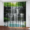 Cortinas cortinas para casas salas 3d Impressão digital Woods cachoeira paisagem sala de crianças decorações de blecaute