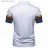 Herren-T-Shirts Herren Polo-Shirt-Farben kurzärmelige Herren Business Casual Summer Top Daily Street Tennis Q240426