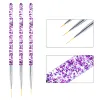 Tools Manicure Brushes Purple/Blue Gel Gradient Brush Pinceles Nail Art Design Free Shiping