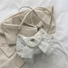 Totes inci kadın çanta retro lüks tasarımcı çanta yay crossbody çanta moda tuval kadın 2024 trend kadın omuz çantası