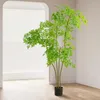 Dekoracyjne kwiaty dekoracja domowa fałszywe zielone rośliny salon podłoga do sufitu bonsai