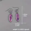 Dangle Chandelier Exquisite Oval Silver Color Earrings for Women Boho Handmade Metal Inlaid Purple Stone Dangle Earrings Jewelry Gift