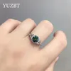 Anelli a grappolo Yuzbt di alta qualità in oro bianco 18k placcato 1 Diamond Eccellente oltre Green Blue Moissanite Ring Wedding Jewelry