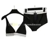 Lettere Svuoto di costume da bagno Contrasto Colore Bikini SET V CORCO BACCHINO SUPPA