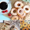 Mögel donut mögel bärbar donut maker diy bakverktyg kök mjölkare bakmögel manuell våffla dispenser donut maskin lätt snabbt snabbt