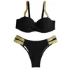 Dames badmode sexy lingerie dames modieuze vaste kleur pailletten sprankelende riem badpakken persoonlijkheid erotische stijl verleidelijke kostuums