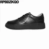 Casual Shoes Round Toe Men Lace Up Famous Skate Flats Cowhide Sneakers Athletic Sport Plus Size 45 Rubber Sole Trainers äkta läder