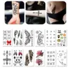 Tattoo overdracht waterdichte 1 vel kunstlichaam kunst tijdelijke tattoo sticker bloem dier bowknot body art 240427