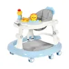 Baby Walker med 6 Mute Rotating Wheels Anti Rollover Multifunktionell barnvandrare Seat Walking Aid Assistant Toy227q