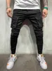 Jeans masculin à la mode masculine élastique serré jeans masculine de rue décontractée pantalon de jogging pour hommes élastique élastique jeansl2404