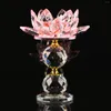Bandlers Crystal Lotus Flower Holder Reflexe Café Café de diamant écrasé Table à manger Party Party Decor