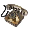 Tillbehör antik brons telefon vintage retro fasta telefon skrivbordssamtal hemmakontorhotell antik telefon telefono