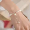 Braccialetti di fascino Fashon Bracciale di perla bianca Real Bangles di acqua dolce per donne Regalo di tendenza dei gioielli