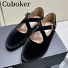 Casual schoenen corduroy vrouw ballets luxe ronde teen flats modeweken slip-on walk formele loafers mujer