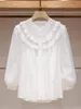 작업 드레스 프랑스 패션 우아한 스커트 세트 여름 고급 달콤한 흰색 랜턴 슬리브 셔츠 미니 기질 2 피스 슈트