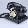 Accessoires Rotary Dial Telefoon Retro vaste telefoons met klassieke metalen bel met metalen bel met luidspreker en beller -ID voor thuiskantoor