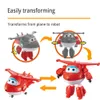 Super Wings 5 Inches Transforming Jett Tino From Robot to Airplane Deformation Anime Action Figures Kid Toys Birthday Gift 240415