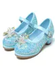 Sapatos de salto alto de garotas Princess Shoes Children039s Sapatos únicos Primavera e outono Novo estilo Little Girl Show Crystal Dress S6086289