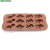 Stampi 1pc 3D Dinosauro Silicone Fondante Torta Stampa Candida Cioccolato Candela Candela Craft Craft Capte Calco Dal Baking Fai da te 21x10,5 cm