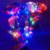 Decorative Flowers 1 Set Pretty Golden Foil LED Fake Flower Long Lasting Decoration