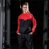 Löpuppsättningar 2024 Summer Bastu Suit Men Women Gym Set Hoodies Sportkläder Fitness Viktminskning Svettande joggingträning