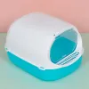 Dozen katten kattenbakje doos grote capaciteit katten toilet anti splash kitten sandbox bedpan volledig afgesloten plastic huisdier kattenbak katten benodigdheden