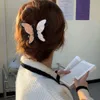 クランプビッグバタフライヘアクローヘアピン女性女子アクリルヘアアクセサリーヘアクリップクラブスイートスタイリングツールバレットヘッドウェアY240425