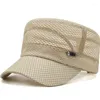 Ball Caps Mesh Sun Sun Color Couleur Ajustement tactique respirante CAPATIQUE DE L'ARME POUR FEMMES HOMMES MEN SPRING ÉTÉ SPORTS DE RAGNE DE RAY